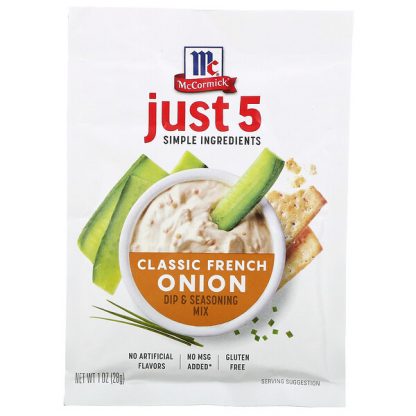 McCormick, Just 5 Simple Ingredients, Dip & Seasoning Mix, Classic French Onion, 1 oz (28 g)