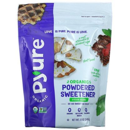 Pyure, Organic Powdered Stevia Sweetener Blend, Confectioners Sugar Substitute, Keto, 12 oz (340 g)