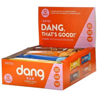 Dang, Keto Bar Variety Pack, 12 Bars, 1.4 oz (40 g) Each