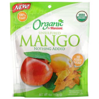 Mariani Dried Fruit, Organic Unsulfured Mango, 4 oz (113 g)