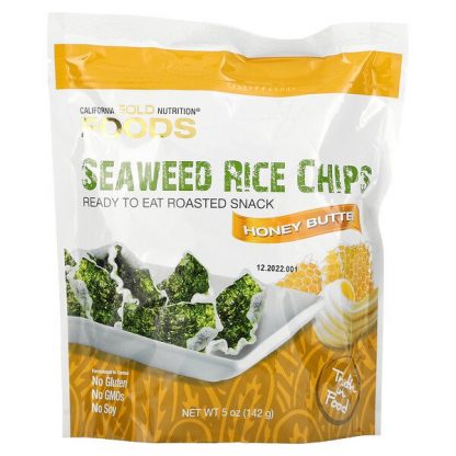 California Gold Nutrition, Seaweed Rice Chips, Honey Butter, 5 oz (142 g)