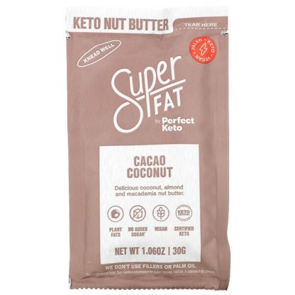 SuperFat, Keto Nut Butter, Cacao Coconut, 1.06 oz (30 g)