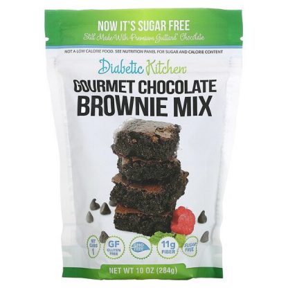 Diabetic Kitchen, Gourmet Chocolate Brownie Mix, 10 oz (284 g)