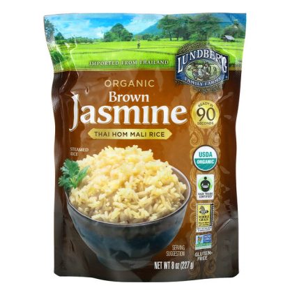 Lundberg, Organic Brown Jasmine, Thai Hom Mali Rice, 8 oz (227 g)