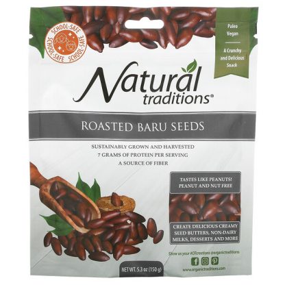 Organic Traditions, Roasted Baru Seeds, 5.3 oz (150 g)