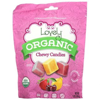 Lovely Candy, Organic Chewy Candies, Assorted Fruit, 5 oz (142 g)