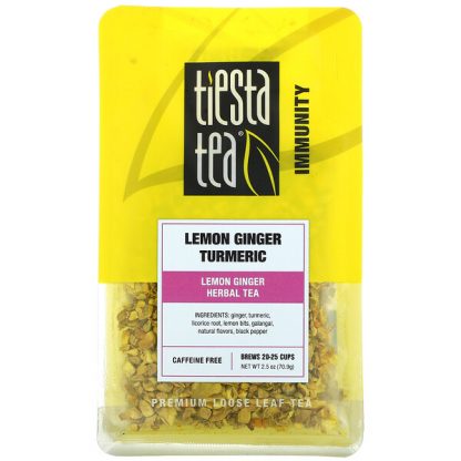 Tiesta Tea Company, Premium Loose Leaf Tea, Lemon Ginger Turmeric, Caffeine Free, 2.5 oz (70.9 g)