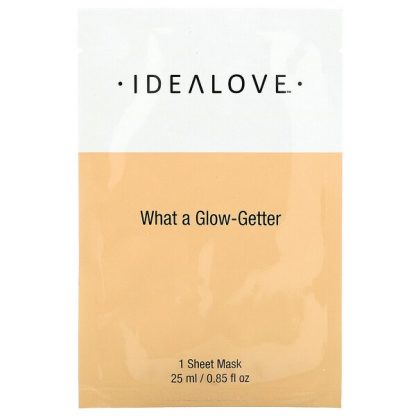 Idealove, What a Glow-Getter, 1 Beauty Sheet Mask, 0.85 fl oz (25 ml)