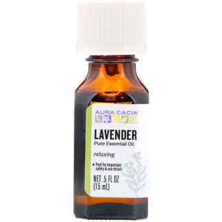 Aura Cacia, Pure Essential Oil, Lavender, 0.5 fl oz (15 ml)