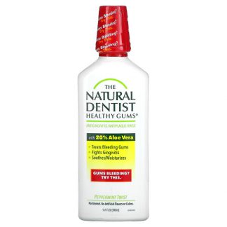 The Natural Dentist, Healthy Gums, Antigingivitis / Antiplaque Rinse, Peppermint Twist, 16.9 fl oz (500 ml)