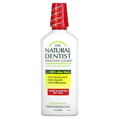 The Natural Dentist, Healthy Gums, Antigingivitis / Antiplaque Rinse, Peppermint Twist, 16.9 fl oz (500 ml)