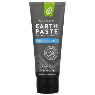 Redmond Trading Company, Earth Paste, Mineral Toothpaste, Peppermint Charcoal, 4 oz (113 g)