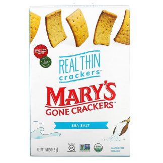 Mary's Gone Crackers, Real Thin Crackers, Sea Salt, 5 oz (142 g)