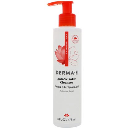 Derma E, Anti-Wrinkle Cleanser, Vitamin A Glycolic Acid, 6 fl oz (175 ml)