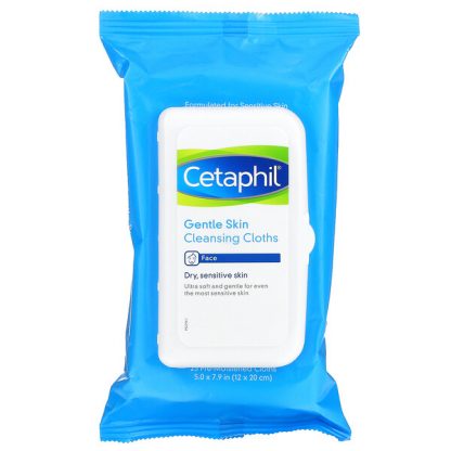 Cetaphil, Gentle Skin Face Cleansing Cloths, 25 Pre-Moistened Cloths