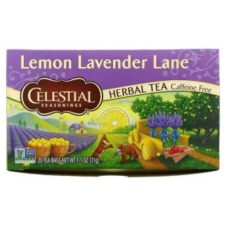 Celestial Seasonings, Herbal Tea, Lemon Lavender Lane, Caffeine Free, 20 Tea Bags, 1.1 oz (31 g)