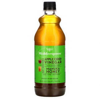 Wedderspoon, Raw Apple Cider Vinegar with Monofloral, Manuka Honey, 25 fl oz (750 ml)