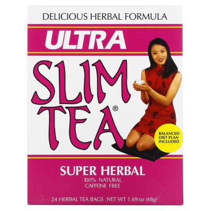 Hobe Labs, Ultra Slim Tea, Super Herbal, Caffeine Free, 24 Herbal Tea Bags, 1.69 oz (48 g) Each