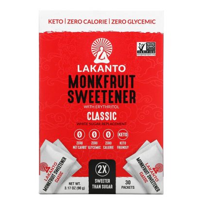 Lakanto, Monkfruit Sweetener With Erythritol, Classic, 3.17 oz (90 g)