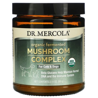 Dr. Mercola, Organic Fermented Mushroom Complex, For Cats & Dogs, 2.11 oz (60 g)