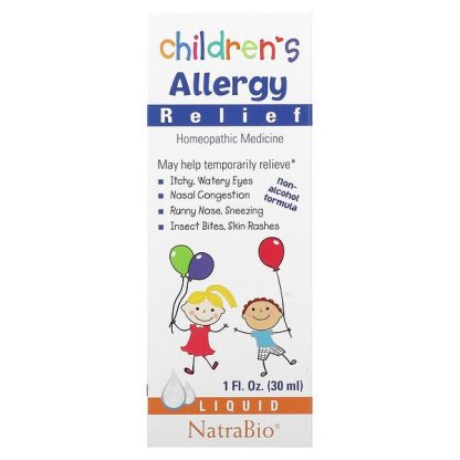 NatraBio, Children's Allergy Relief, Non-Alcohol Formula, Liquid, 1 fl oz (30 ml)