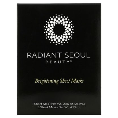 Radiant Seoul, Brightening Beauty Sheet Mask, 5 Sheet Masks, 0.85 oz (25 ml) Each