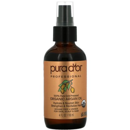 Pura D'or, Organic Argan Oil, 4 fl oz (118 ml)