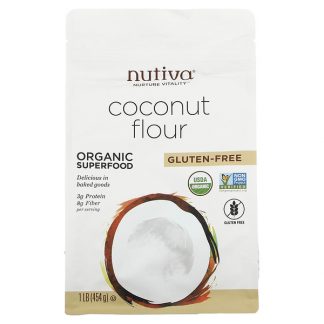 Nutiva, Organic Coconut Flour, Gluten Free, 1 lb (454 g)