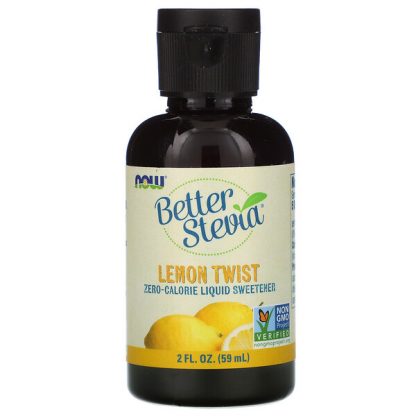 NOW Foods, Better Stevia, Zero-Calorie Liquid Sweetener, Lemon Twist, 2 fl oz (59 ml)