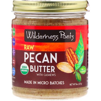 Wilderness Poets, Organic Raw Pecan Butter with Cashews, 8 oz (227 g)