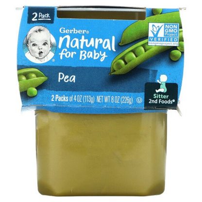 Gerber, Pea, 2 Pack, 4 oz (113 g) Each