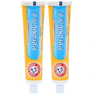 Arm & Hammer, PeroxiCare, Deep Clean, Fluoride Anticavity Toothpaste, Clean Mint, Twin Pack, 6.0 oz (170 g) Each