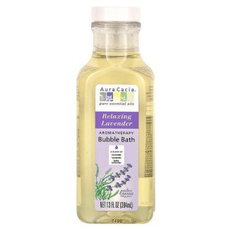 Aura Cacia, Aromatherapy Bubble Bath, Relaxing Lavender, 13 fl oz (384 ml)