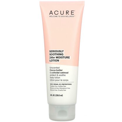 Acure, Seriously Soothing, 24hr Moisture Lotion, Unscented, 8 fl oz (236.5 ml)