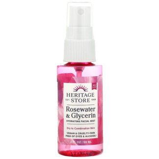 Heritage Store, Rosewater & Glycerin, Hydrating Facial Mist, 2 fl oz (59 ml)