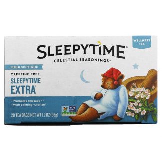 Celestial Seasonings, Wellness Tea, Sleepytime Extra, Caffeine Free, 20 Tea Bags, 1.2 oz (35 g)