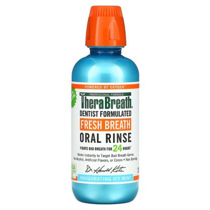 TheraBreath, Fresh Breath Oral Rinse, Invigorating Icy Mint, 16 fl oz (473 ml)