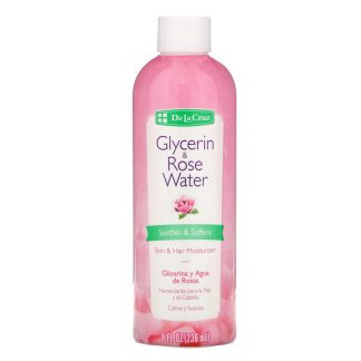 De La Cruz, Glycerin & Rose Water, Skin & Hair Moisturizer, 8 fl oz (236 ml)