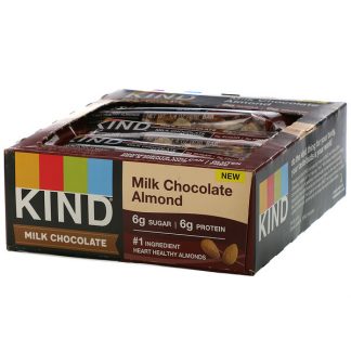 KIND Bars, Milk Chocolate, Almond, 12 Bars, 1.4 oz (40 g) Each