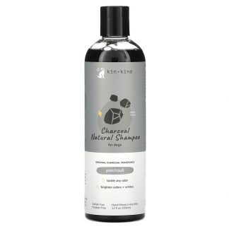 Kin+Kind, Charcoal Natural Shampoo for Dogs, Patchouli, 12 fl oz (354 ml)