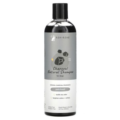 Kin+Kind, Charcoal Natural Shampoo for Dogs, Patchouli, 12 fl oz (354 ml)