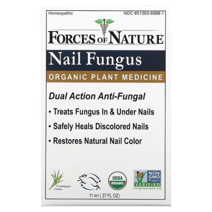 Forces of Nature, Nail Fungus Control, Organic Plant Medicine , 0.37 fl oz (11 ml)