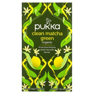 Pukka Herbs, Organic Clean Matcha Green, 20 Sachets, 0.05 oz (1.5 g) Each