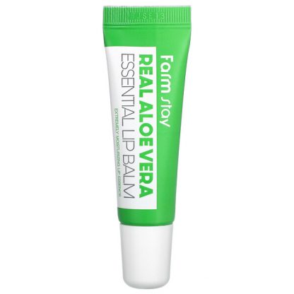 Farmstay, Real Aloe Vera Essential Lip Balm, 0.33 fl oz (10 ml)