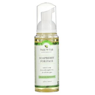 Tree To Tub, Soapberry for Face, Refreshing Cleanser for Oily, Sensitive Skin, Awakening Peppermint, 4 fl oz (120 ml)