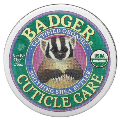 Badger Company, Organic Cuticle Care, Soothing Shea Butter, .75 oz (21 g)