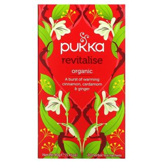 Pukka Herbs, Organic Herbal Tea, Revitalise, 20 Sachets, 0.07 oz (2 g) Each