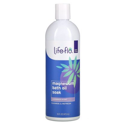 Life-flo, Magnesium Bath Oil Soak, Lavender, 16 fl oz (473 ml)