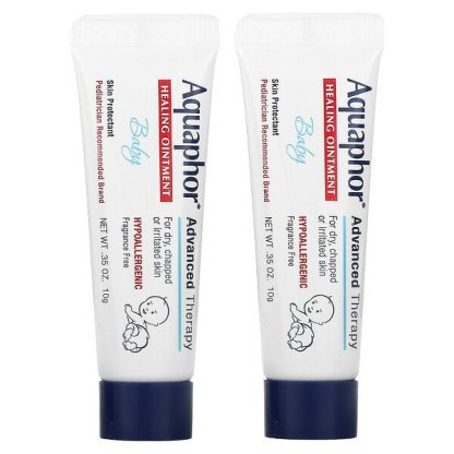 Aquaphor, Baby Healing Ointment, 2 Tubes, 0.35 oz (10 g) Each