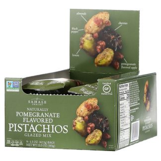 Sahale Snacks, Glazed Mix, Natural Pomegranate Pistachios, 9 Packs, 1.5 oz (42.5 g) Each